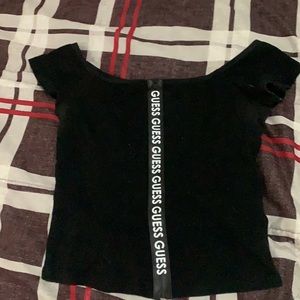 cute off the shoulder guess shirt